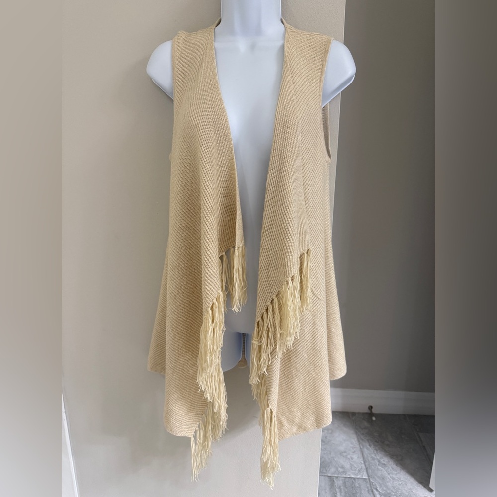 Lilly Pulitzer Gold Metallic Knit Vest